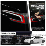 Real Carbon Fiber for Tesla Model 3 Highland 2024 Car Tail Cover Rear Brake Light Guard Trim Exterior Accessories