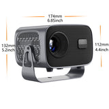 Smart Portable Small Android 11 Projector with 5G/2.4G Dual WiFi BT 1080P 8000L 4K Support USB2.0 and Hard Disk