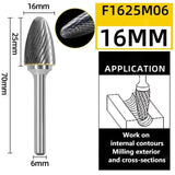 6mm F Type Head Tungsten Carbide Rotary File Tool Drill Milg Carving Bit Tools Point Burr Die Grinder Abrasive for Metal Wood