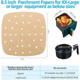 Disposable paper lining for fryer, air fryer lining, baking oven, 200 pieces, 8.5 inches