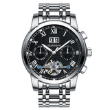 GUANQIN Business Sports Tourbillon Men's Mechanical Automatic Watch Hollow Design Stainless Steel Sapphire 30M Waterproof 2022