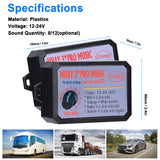 Controller Electric Horn Speaker Control Unit with 8/12 Sound Effects Switching 12-24V for Car Truck Marine Boat