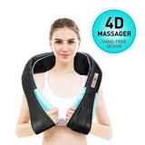 Household car U-shaped electric acupressure back shoulder full body infrared heating kneading 4D massager massage shawl