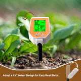 6in1 Soil Tester pH/EC/Moisture/Light/Humidity/Temp High Accuracy Digital Hygrometer pH Meter for Gardening Farming