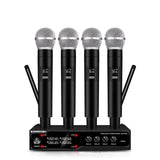 VM302 VHF Wireless Microphone System with 2 or 4 Handheld Cordless Mic 80 Meters Distance for Church Speech Family Karaoke New