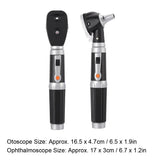 Double Hole Base Rechargeable Fiber Optic Ophthalmoscope Otoscope Eye Examination Ear Cleaning Devices Tool Kit EU Plug USB