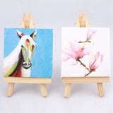 10 Sets Mini Display With Canvas 8X8Cm Wedding Numbers Hobby Painting Craft Diy Drawing Small Table Easel G