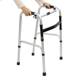 Folding Professional 8 Speeds Height Adjustable Strong Load Lightweight Aluminium Alloy Foldable Walker for Seniors