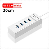 4 Ports Hub 3 0 High Speed Multi USB Splitter Adapter OTG For Xiaomi Lenovo PC Computer Accessories 30/120cm