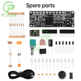 DC5V 5W Pam8406 Speaker Amplifier Board Module Kit Dual Channel Stereo Sound Cord Bt Level Indicator Light Diy Loose Parts