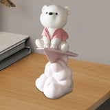 Adorable Bear Statue Ornament - Versatile Desktop Sculpture For Cabinets, Bookshelf, Entryway