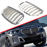 1Pair Front Hood Grilles ABS Anti-scratch Double e Car Grill Replace 51137113733 51137113734 for X5 E53 04-06 Part