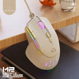 M2 Esports RGB Colorful Breathing Light Wired Gaming Mouse 9 Button 12800 DPI USB Rechargeable Mute Backlight Mice