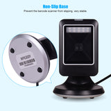 MP6300Y Barcode Scanner - 1D/2D/QR Omnidirectional, USB Wired, CMOS Image, Hand-Free for Supermarket, Boutique, Retail.