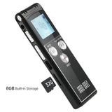 T63 Digital Voice Recorder 8+32G Activated Record Playback MP3 Music Player w/ Mic Speaker 1536KBPS High Recording USB Charging