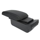 Center Console Organizer Double Layer Armrest Box Easy Charging Artificial Leather Adjustable Silent Opening Closing for Auto