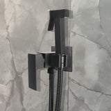 Brass Shower Tap Wall Mounted Bidet Faucet Set Handheld Bathroom Cold Hot Water Mixer Crane Square Sprayer Gun Douche Kit