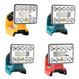 3Inches 9W LED Work Light for Milwaukee//Makita/Bosch 18V Li-ion Battery Torch Portable Outdoor Emergency Lamp Flashlight