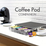 1pc Coffee Capsule Storage Drawer Storage Box, Wrought Iron Coffee Machine Base Can Hold 36 Coffee Capsules