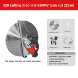 6800W Concrete with 2.4m Guide Rail Electric Grooving Large Wall Slotting Cutting hine