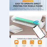Wireless Inkless A4 Thermal Paper Printer - Ideal for Office, Car, Home, and Travel.