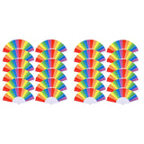 20 Pack Rainbow Folding , Hand Held Fan Gay Pride LGBT Fans For Parties Festival Events Dance Supplies