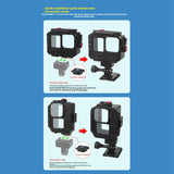 80M Waterproof Aluminium Frame Protective Case Underwater Diving Housing Gopro12/11/10 For Gopro13 Action Camera