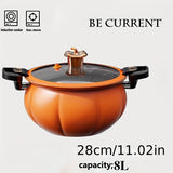 1pc Pressure Pot, Micro-pressure Pressure Pot, Pumpkin Shaped Saucepan, Household Soup Pot, Multi-purpose Pot, For Home Kitchen