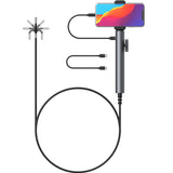6.0mm Two-Way Endoscope, Articulating Industrial Borescope Snake Camera with Light, Waterproof for Automotive, Aircraft