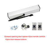 2 Remote controls Automatic system swing gate opener closer operator motor for home Office Supermarket door
