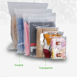 50pcs Packaging Clear Zipper Plastic Poly Bags Resealable Slider Closure Storage Bag Pouch for Organizer