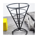 6 Pcs Wire Metal Food Racks Cone Fried Basket Serving Chips Stand Display Stands Chicken Holder