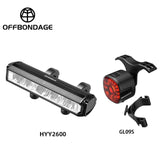 OFFBONDAGE Bicycle Front Bike Light Waterproof Flashlight USB Charging MTB Road Cycg Lamp Accessories