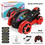 Straight children stunt spray motorcycle spin drift high-speed side USB charging off-road remote control vehicle