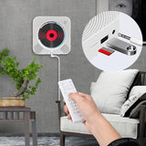 Portable Bluetooth Speaker Stereo Players LED Screen Wall Mountable CD Music Player with IR Remote Control FM Radio