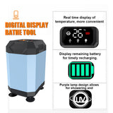 Portable Outdoor Electric Pump Rechargeable Large Capacity Hiking Traveg Camping Shower Digital Display Tool