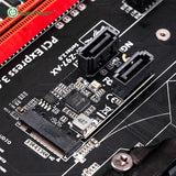2 Ports SATA III 6Gb/s M.2 pcie 3.0 b m key 22x42 Controller Card