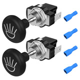 DaierTek 2PCS Golf Cart Push Pull Light 12 Volt Universal Headlight Switch Button for Club Car EZGO Yamaha