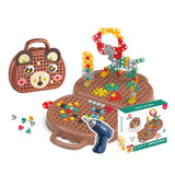 Children Electric Drill Toolbox Driller Games Tool Toy for Boys 4 6 Years Old Montessori Screw Puzzle Kid Pretend Play Toys Gift