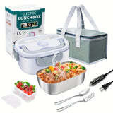 Electric tray with adult food heater, VIES self heating cooling tray, car and truck travel, 50.72 ounces