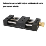 Manual Translation Displacement Station Precision 40x70mm Platform Sliding Table Fine‑Tuning ear Stage X-Axis