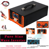 8000W Pure Sine Wave Inverter--12V/24V/48V/60V/72V/96V Converter for Home, RV and Off-Grid Solar Systems+2 AC Outlet & LED Light