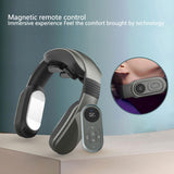 Hanging Neck Fan Air Conditioner No Leaf Neckband Portable Air Cooler Heating Cooling Massager Hot Compress Vibration Massager