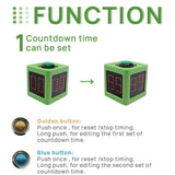 Cube 1.4in 4 Sided Digital Countdown Stopwatch for Private Poker Chess Casinos Shot Game Electronic Timer