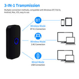 3-in-1 Barcode Reader - 1D/2D/QR Bar Code Scanner with BT, 2.4G Wireless & USB Wired Support for Supermarket, Retail, and Logistics.