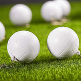 24 Pack White Keychains,Mini Volleyball Stress Keychains,Sports Ball Keychains,School Carnival Reward