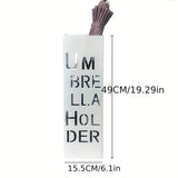1pc Umbrella Stand, Metal Umbrella Storage Holder, Letter Hollow Elegant Umbrella Stand Home Hotel Office Umbrellas Rack