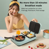 3 In 1 Breakfast Multifunction Sand Maker Detachable Non Stick Pan Boig Toast