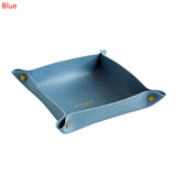 PU Leather Folding Tray Jewelry Display Plate Earrings Rings Cosmetic Organizer Desktop Key Coin Watch Sundries Box