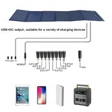 100W Solar Panel Folding Bag USB+DC Output Solars Charger Foldable Sola r Charging Device Outdoor Portable Power Supply